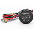 Waterproof 12V Black, Red Light, LED Lamp, Three Digital Display Voltmeter for Ship, Automobile with Ce Certification, Motorcycle